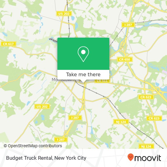 Budget Truck Rental map