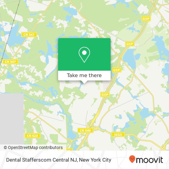 Dental Stafferscom Central NJ map