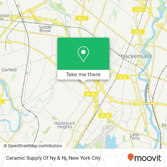 Mapa de Ceramic Supply Of Ny & Nj