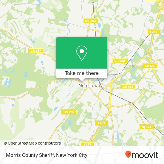 Morris County Sheriff map
