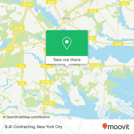 BJK Contracting map