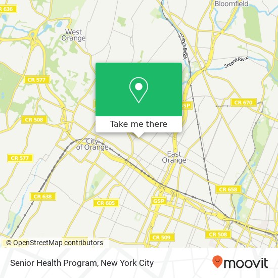 Mapa de Senior Health Program