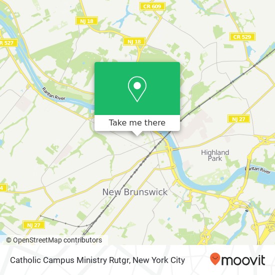 Mapa de Catholic Campus Ministry Rutgr