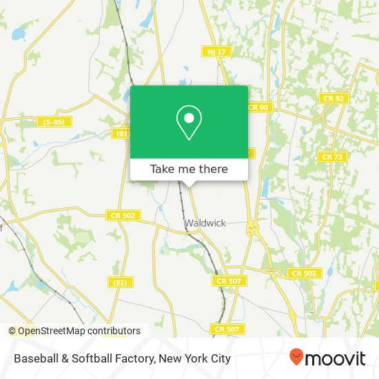 Baseball & Softball Factory map