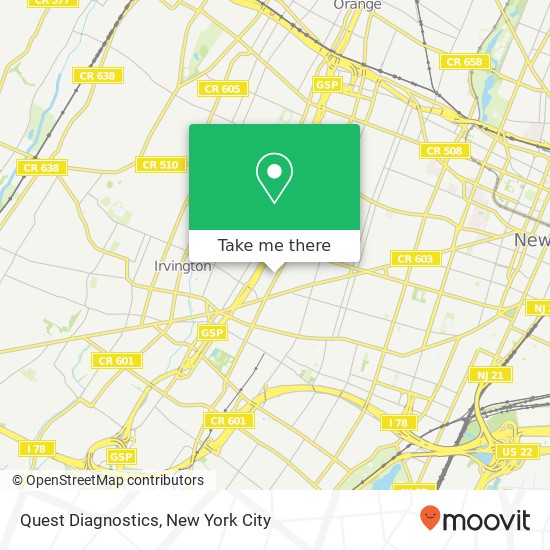 Quest Diagnostics map