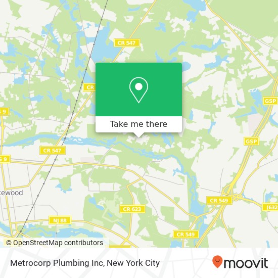 Mapa de Metrocorp Plumbing Inc