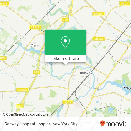 Rahway Hospital Hospice map
