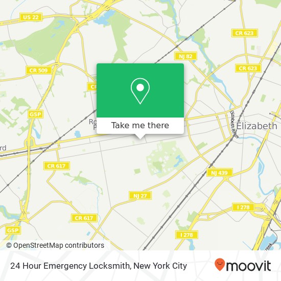 Mapa de 24 Hour Emergency Locksmith