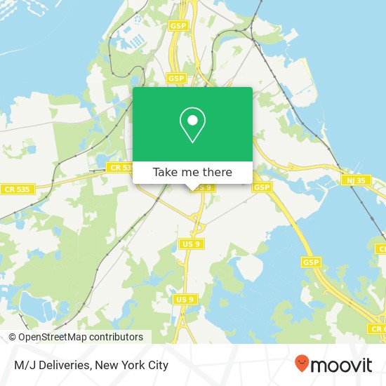 Mapa de M/J Deliveries