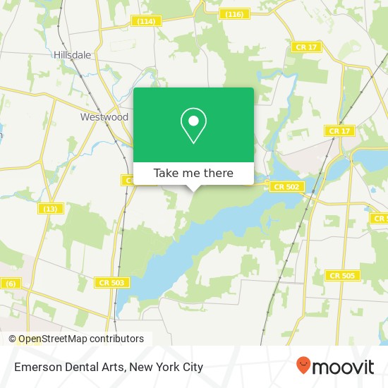 Emerson Dental Arts map