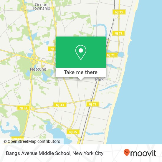 Mapa de Bangs Avenue Middle School