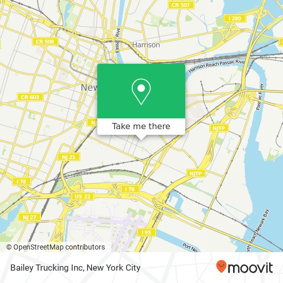 Bailey Trucking Inc map