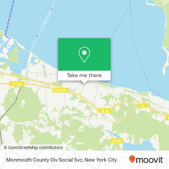 Mapa de Monmouth County Div Social Svc