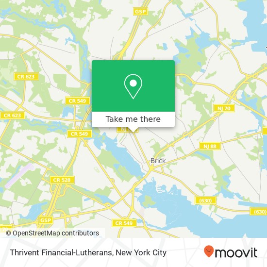 Mapa de Thrivent Financial-Lutherans