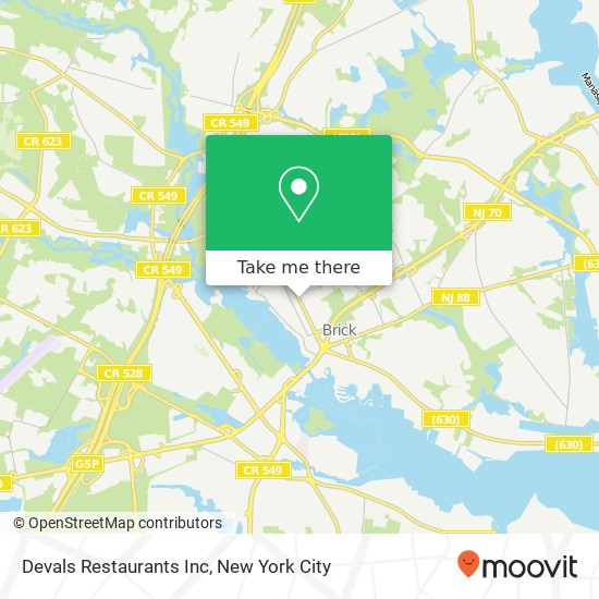 Devals Restaurants Inc map