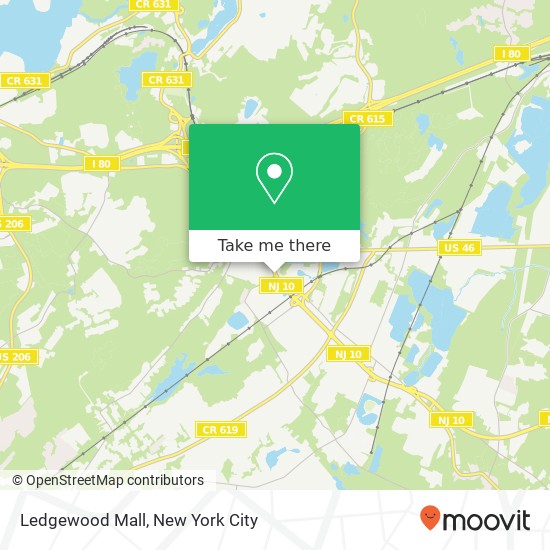 Mapa de Ledgewood Mall