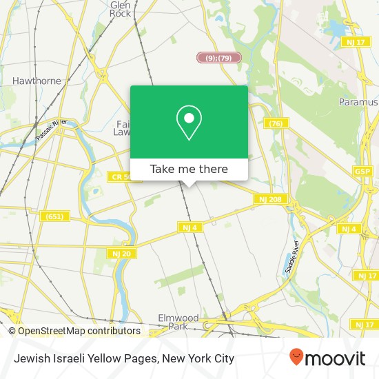 Mapa de Jewish Israeli Yellow Pages