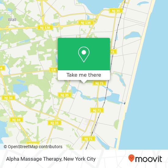 Alpha Massage Therapy map