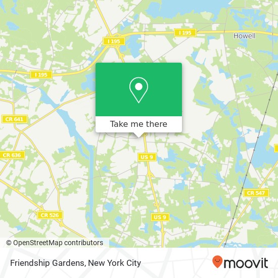 Friendship Gardens map