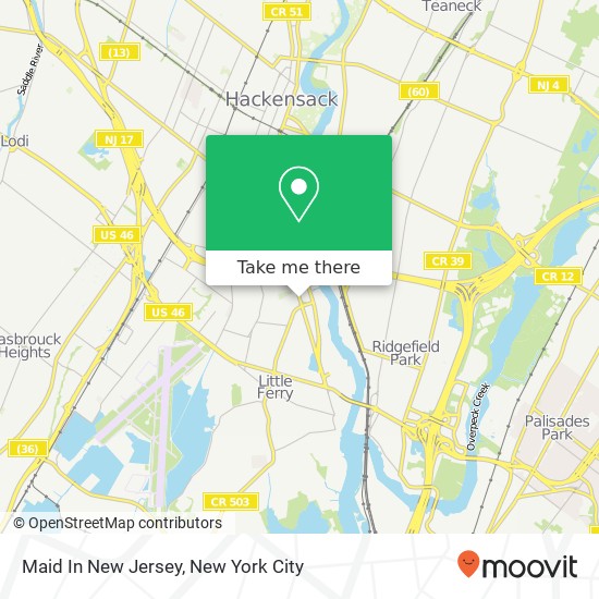 Mapa de Maid In New Jersey