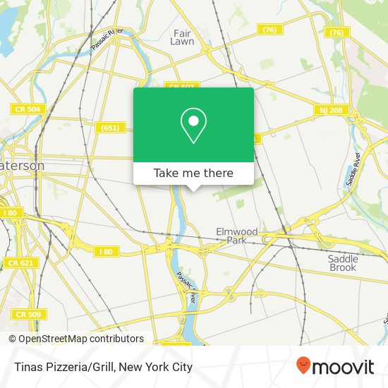 Mapa de Tinas Pizzeria/Grill