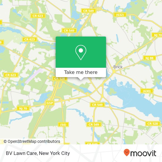 Mapa de BV Lawn Care