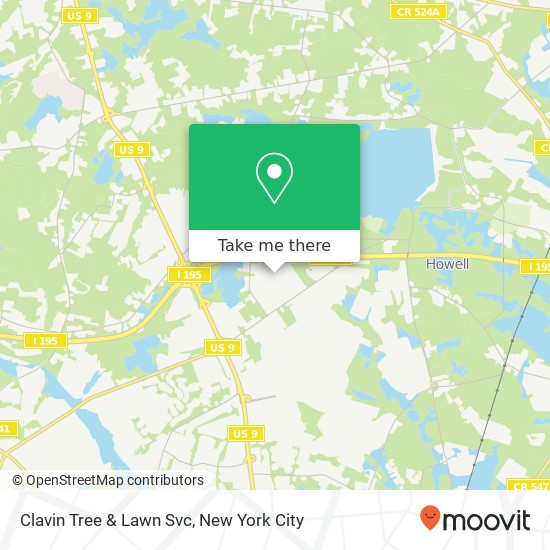 Mapa de Clavin Tree & Lawn Svc