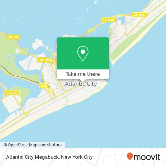 Atlantic City Megabuck map