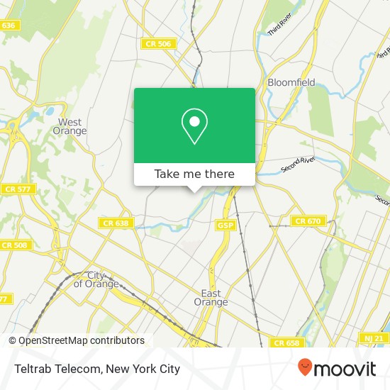 Mapa de Teltrab Telecom