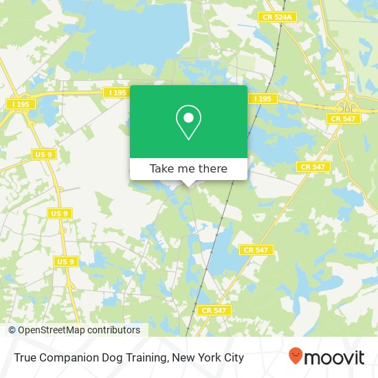 Mapa de True Companion Dog Training