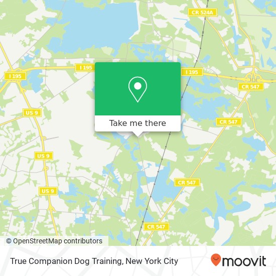 True Companion Dog Training map