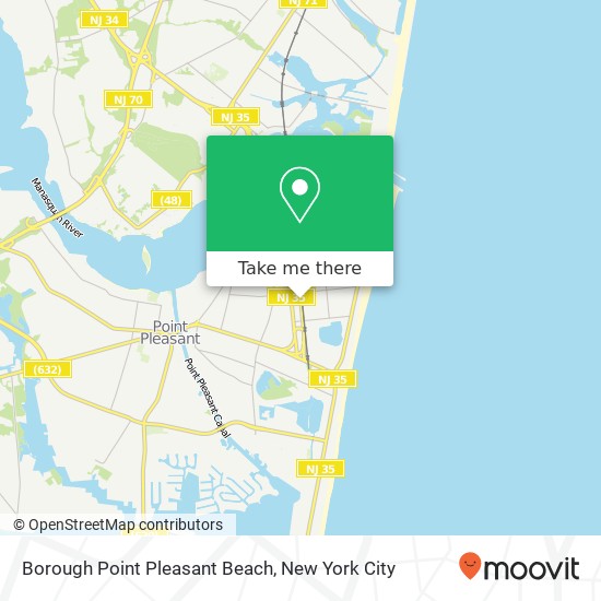 Mapa de Borough Point Pleasant Beach