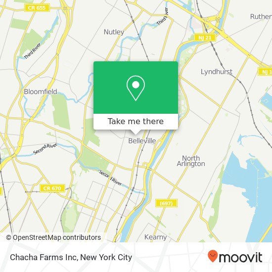 Mapa de Chacha Farms Inc