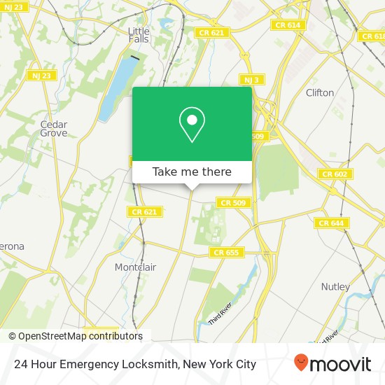 24 Hour Emergency Locksmith map