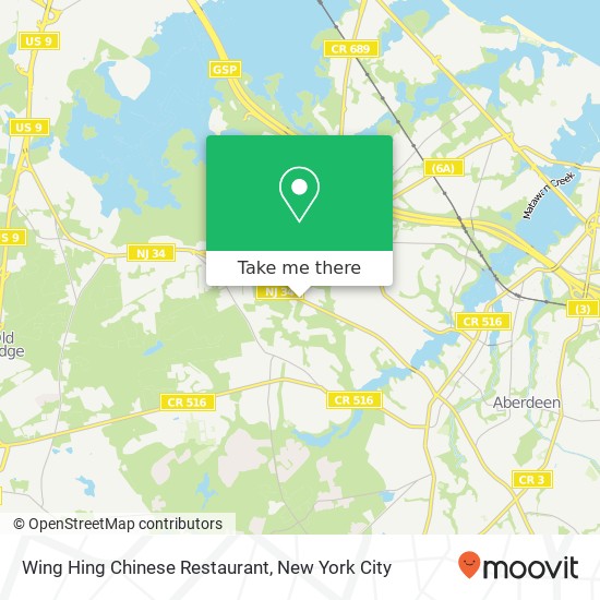 Mapa de Wing Hing Chinese Restaurant