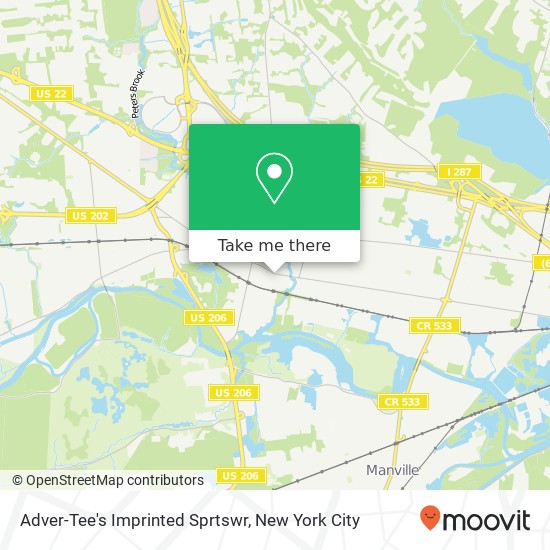 Adver-Tee's Imprinted Sprtswr map