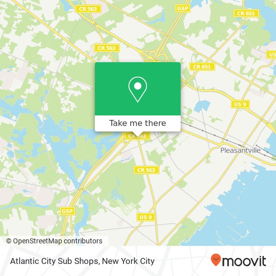 Atlantic City Sub Shops map