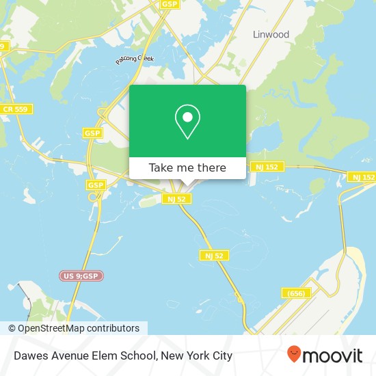 Dawes Avenue Elem School map