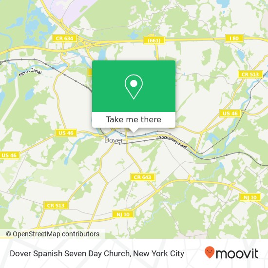 Dover Spanish Seven Day Church map