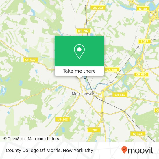 County College Of Morris map