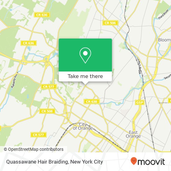 Quassawane Hair Braiding map