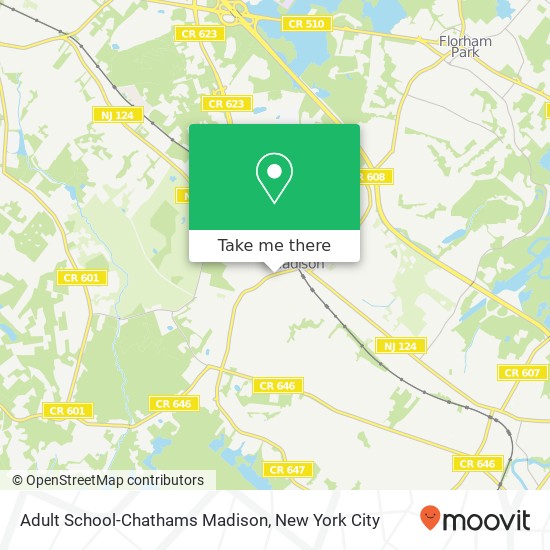 Adult School-Chathams Madison map