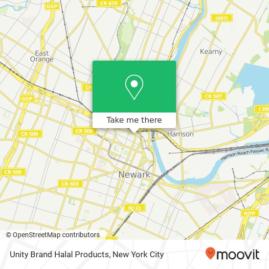 Unity Brand Halal Products map