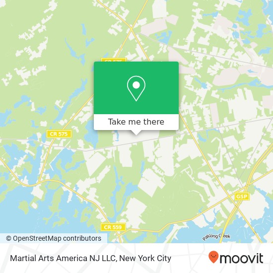 Martial Arts America NJ LLC map