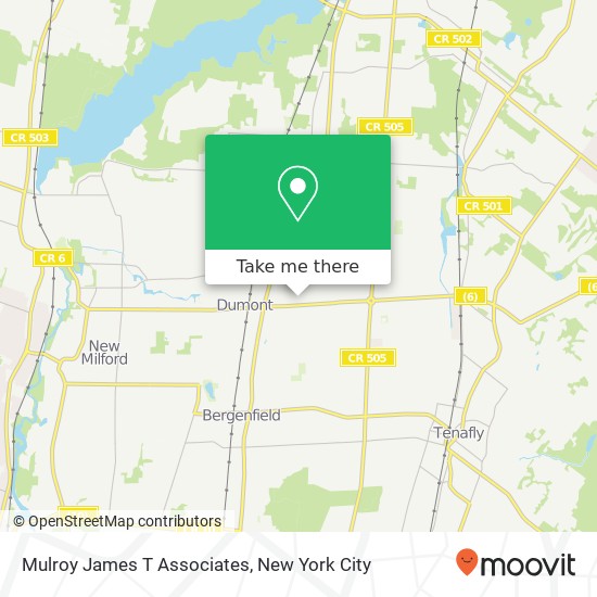 Mulroy James T Associates map