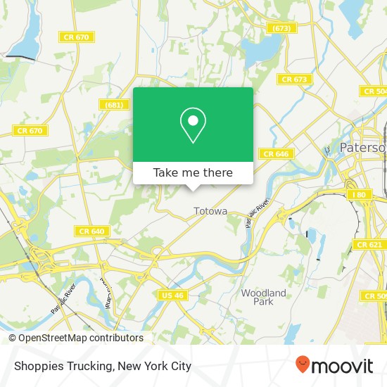 Shoppies Trucking map