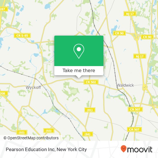 Mapa de Pearson Education Inc