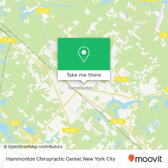 Mapa de Hammonton Chiropractic Center