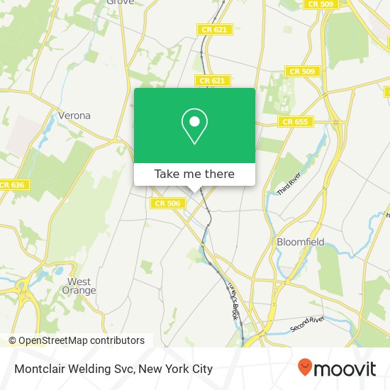 Montclair Welding Svc map