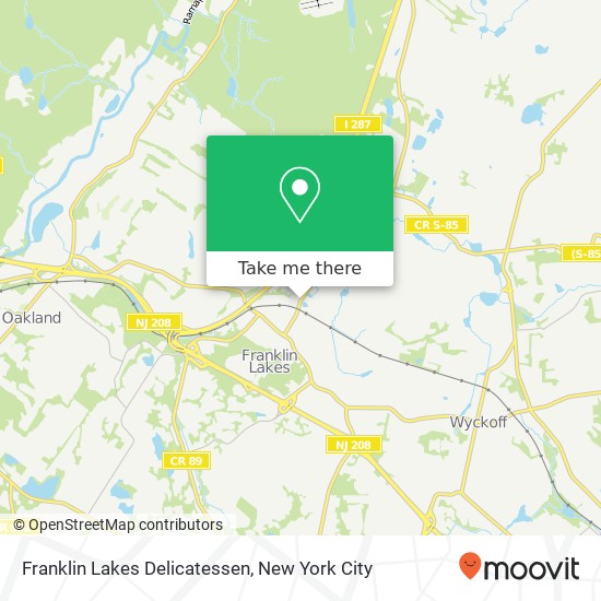 Mapa de Franklin Lakes Delicatessen